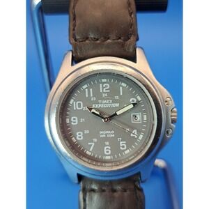 Vintage 2006 Timex Expedition Indiglo Date 30mm Women's Quartz Field Watch Lume